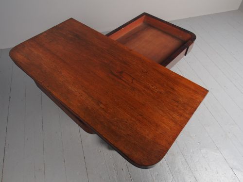 ANTIQUE WILLIAM IV ROSEWOOD FOLDOVER TEA TABLE - ADDITIONAL PHOTO 4