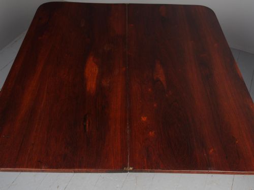 ANTIQUE WILLIAM IV ROSEWOOD FOLDOVER TEA TABLE - ADDITIONAL PHOTO 7