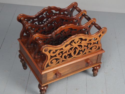 ANTIQUE VICTORIAN ROSEWOOD FOLIATE DESIGN CANTERBURY - ADDITIONAL PHOTO 3