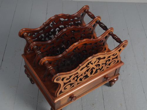 ANTIQUE VICTORIAN ROSEWOOD FOLIATE DESIGN CANTERBURY - ADDITIONAL PHOTO 4
