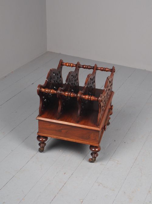 ANTIQUE VICTORIAN ROSEWOOD FOLIATE DESIGN CANTERBURY - ADDITIONAL PHOTO 6