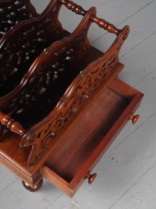 ANTIQUE VICTORIAN ROSEWOOD FOLIATE DESIGN CANTERBURY - ADDITIONAL PHOTO 7
