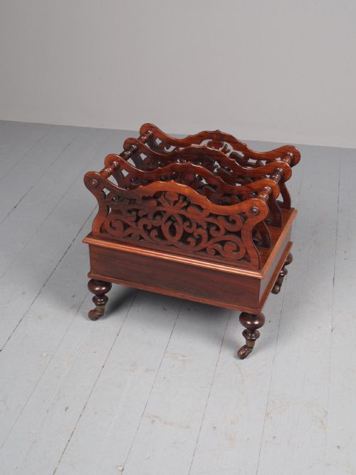 ANTIQUE VICTORIAN ROSEWOOD FOLIATE DESIGN CANTERBURY - ADDITIONAL PHOTO 8