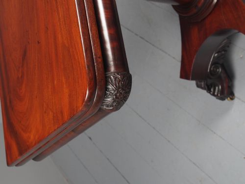 ANTIQUE GEORGE IV MAHOGANY FOLDOVER TEA TABLE - ADDITIONAL PHOTO 8