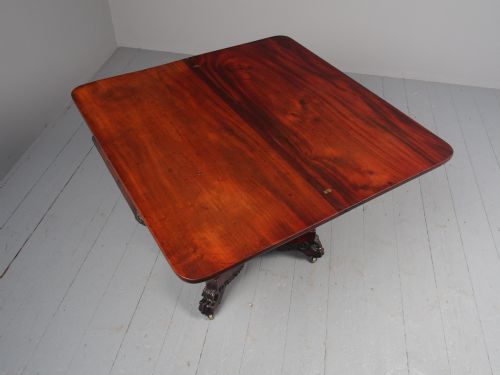 ANTIQUE GEORGE IV MAHOGANY FOLDOVER TEA TABLE - ADDITIONAL PHOTO 19