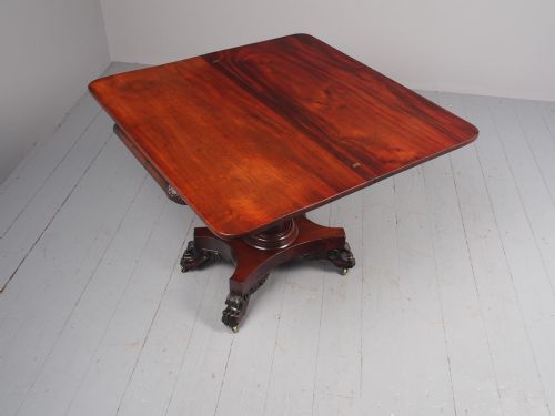 ANTIQUE GEORGE IV MAHOGANY FOLDOVER TEA TABLE - ADDITIONAL PHOTO 20