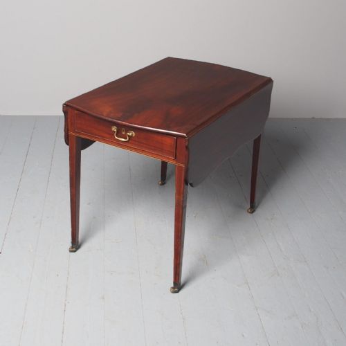 ANTIQUE GEORGE III MAHOGANY PEMBROKE TEA CADDY TABLE - ADDITIONAL PHOTO 1