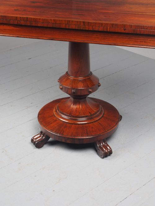 ANTIQUE WILLIAM IV ROSEWOOD FOLDOVER TEA TABLE - ADDITIONAL PHOTO 8