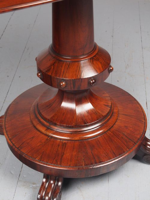 ANTIQUE WILLIAM IV ROSEWOOD FOLDOVER TEA TABLE - ADDITIONAL PHOTO 10