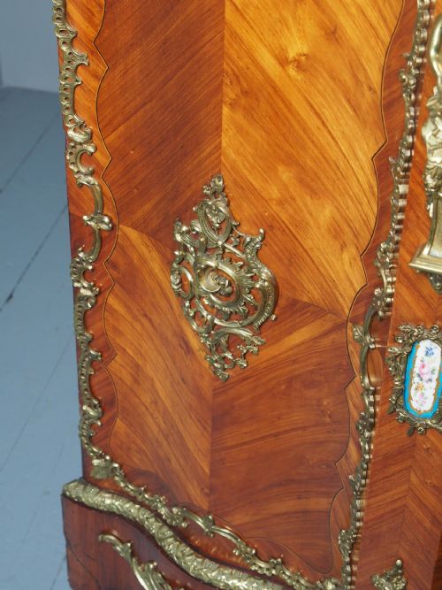 ANTIQUE LOUIS XVI STYLE KINGWOOD AND MARBLE CABINET - ADDITIONAL PHOTO 8