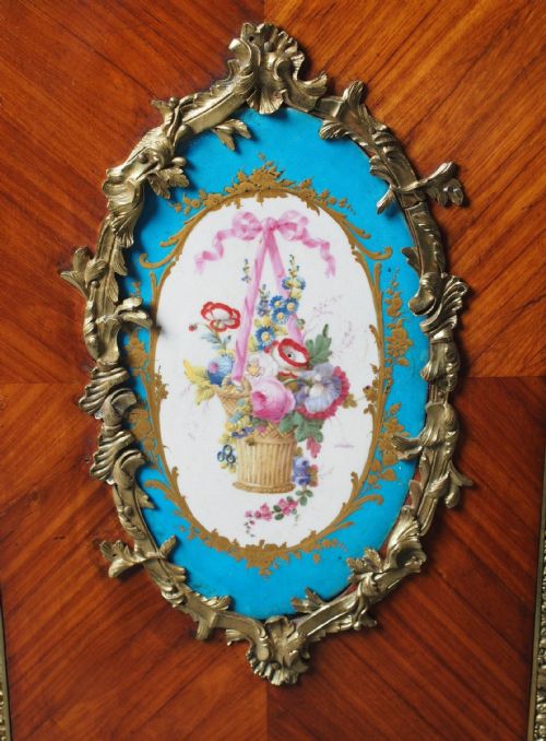 ANTIQUE LOUIS XVI STYLE KINGWOOD AND MARBLE CABINET - ADDITIONAL PHOTO 13