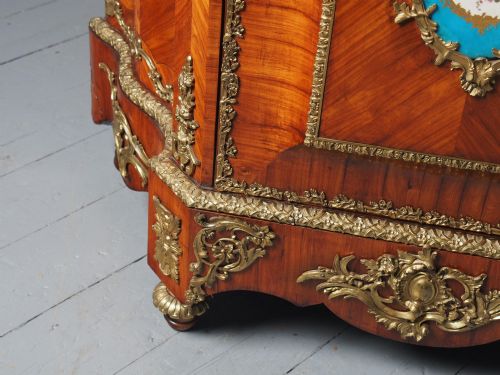 ANTIQUE LOUIS XVI STYLE KINGWOOD AND MARBLE CABINET - ADDITIONAL PHOTO 16