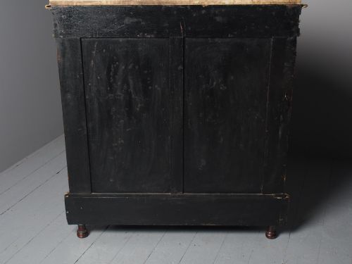 ANTIQUE LOUIS XVI STYLE KINGWOOD AND MARBLE CABINET - ADDITIONAL PHOTO 17