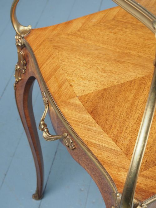 VICTORIAN FRENCH WALNUT ETAGERE OR SIDE TABLE - ADDITIONAL PHOTO 11