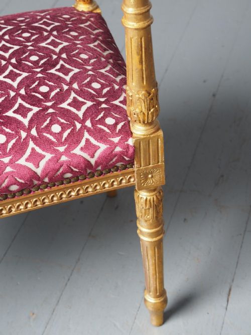 ANTIQUE ADAMS STYLE GILDED WINDOW SEAT - ADDITIONAL PHOTO 9