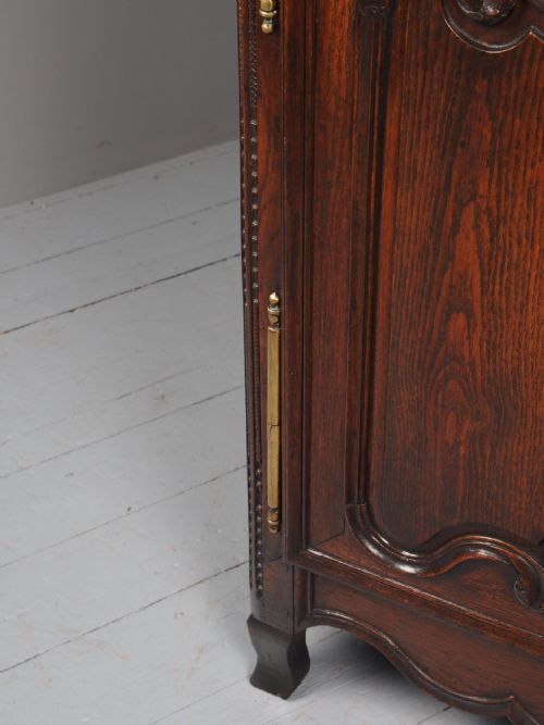 ANTIQUE NORTHERN FRENCH CARVED OAK SIDE CABINET - ADDITIONAL PHOTO 10