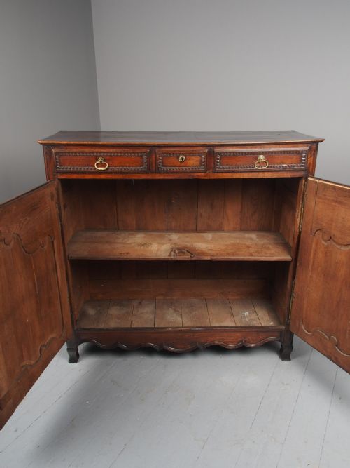 ANTIQUE NORTHERN FRENCH CARVED OAK SIDE CABINET - ADDITIONAL PHOTO 11
