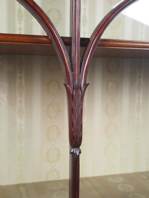 ANTIQUE SHERATON STYLE INLAID MAHOGANY DISPLAY CABINET - ADDITIONAL PHOTO 6