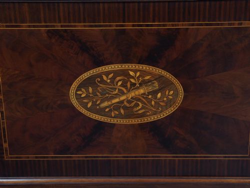 ANTIQUE SHERATON STYLE INLAID MAHOGANY DISPLAY CABINET - ADDITIONAL PHOTO 14