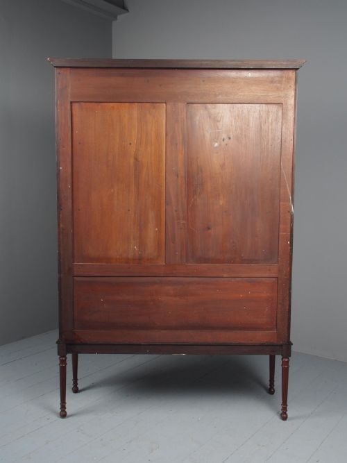 ANTIQUE SHERATON STYLE INLAID MAHOGANY DISPLAY CABINET - ADDITIONAL PHOTO 17