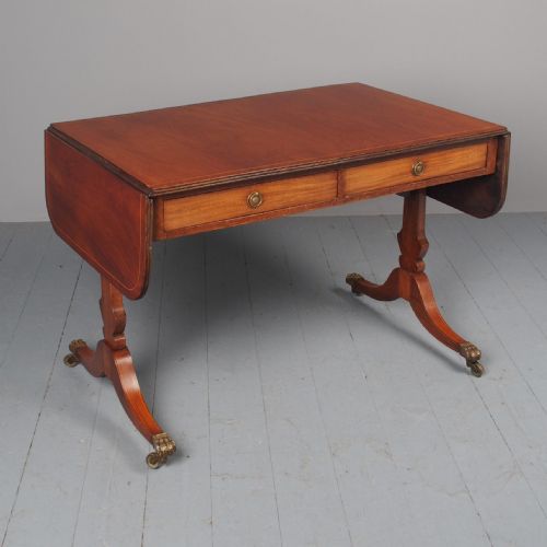 Antique Regency Style Mahogany Sofa Table