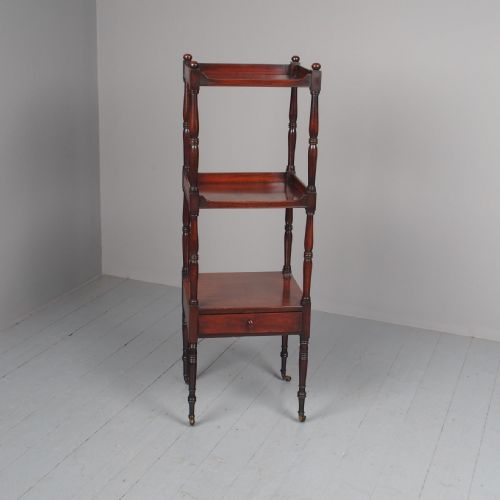Antique George III Mahogany Narrow Whatnot