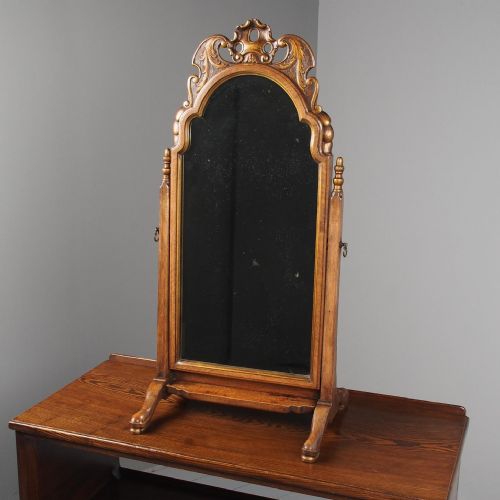 Queen Anne Style Walnut Mirror by Whytock and Reid
