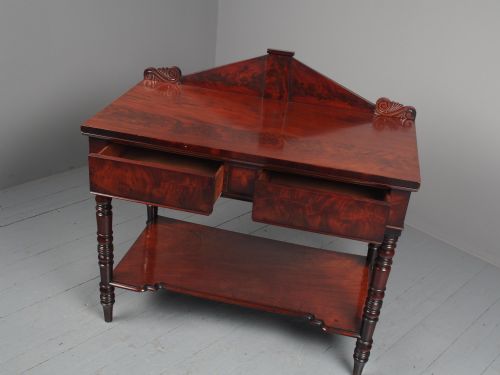 ANTIQUE WILLIAM IV MAHOGANY SIDE TABLE - ADDITIONAL PHOTO 9