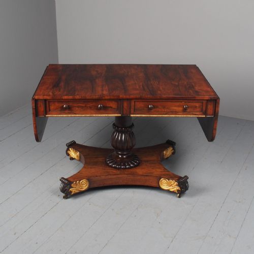 ANTIQUE REGENCY ROSEWOOD SOFA TABLE