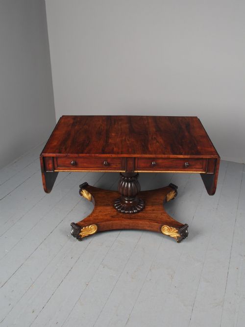 ANTIQUE REGENCY ROSEWOOD SOFA TABLE - ADDITIONAL PHOTO 1