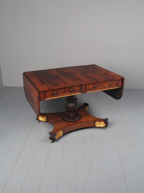 ANTIQUE REGENCY ROSEWOOD SOFA TABLE - ADDITIONAL PHOTO 2
