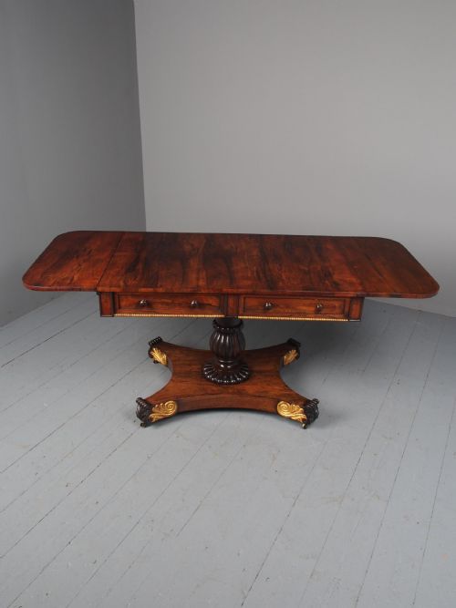 ANTIQUE REGENCY ROSEWOOD SOFA TABLE - ADDITIONAL PHOTO 3