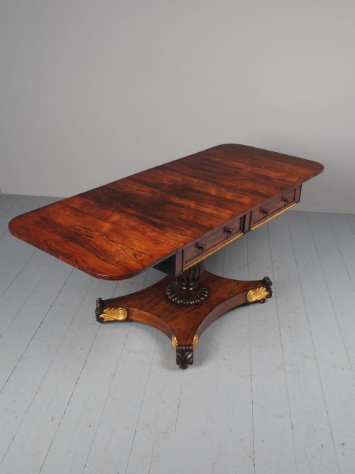 ANTIQUE REGENCY ROSEWOOD SOFA TABLE - ADDITIONAL PHOTO 4