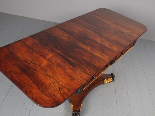 ANTIQUE REGENCY ROSEWOOD SOFA TABLE - ADDITIONAL PHOTO 7