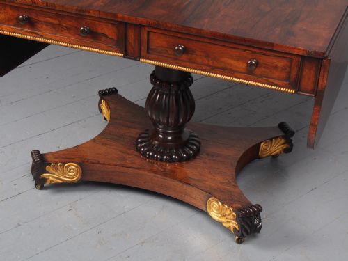 ANTIQUE REGENCY ROSEWOOD SOFA TABLE - ADDITIONAL PHOTO 11