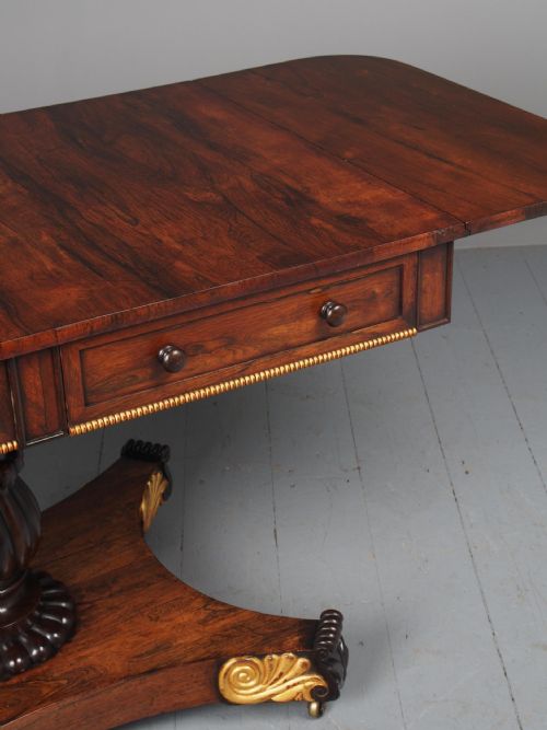 ANTIQUE REGENCY ROSEWOOD SOFA TABLE - ADDITIONAL PHOTO 12