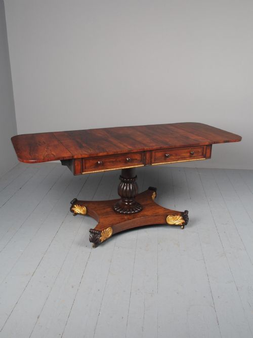 ANTIQUE REGENCY ROSEWOOD SOFA TABLE - ADDITIONAL PHOTO 13
