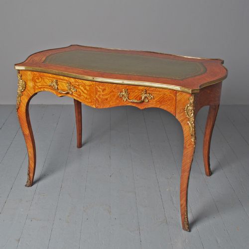 ANTIQUE VICTORIAN INLAID KINGWOOD WRITING TABLE