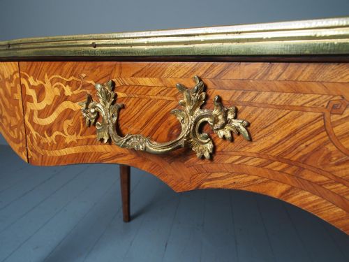 ANTIQUE VICTORIAN INLAID KINGWOOD WRITING TABLE - ADDITIONAL PHOTO 8