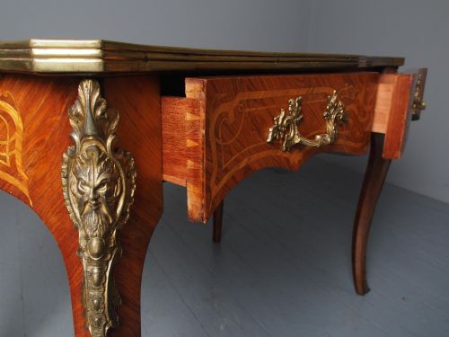 ANTIQUE VICTORIAN INLAID KINGWOOD WRITING TABLE - ADDITIONAL PHOTO 10