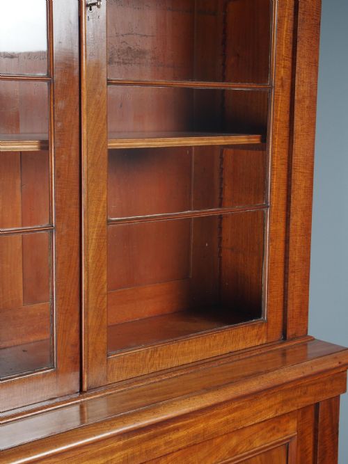ANTIQUE GEORGE IV MAHOGANY 2 DOOR CABINET BOOKCASE - ADDITIONAL PHOTO 3