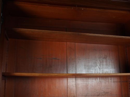 ANTIQUE GEORGE IV MAHOGANY 2 DOOR CABINET BOOKCASE - ADDITIONAL PHOTO 6
