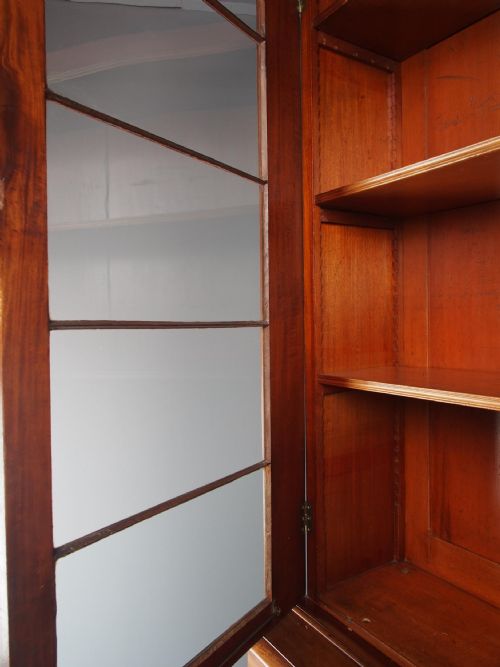 ANTIQUE GEORGE IV MAHOGANY 2 DOOR CABINET BOOKCASE - ADDITIONAL PHOTO 7