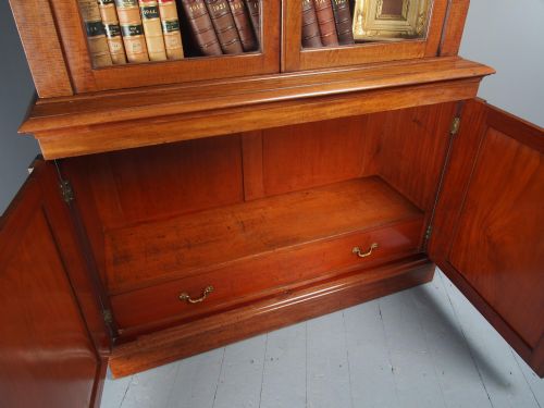 ANTIQUE GEORGE IV MAHOGANY 2 DOOR CABINET BOOKCASE - ADDITIONAL PHOTO 10