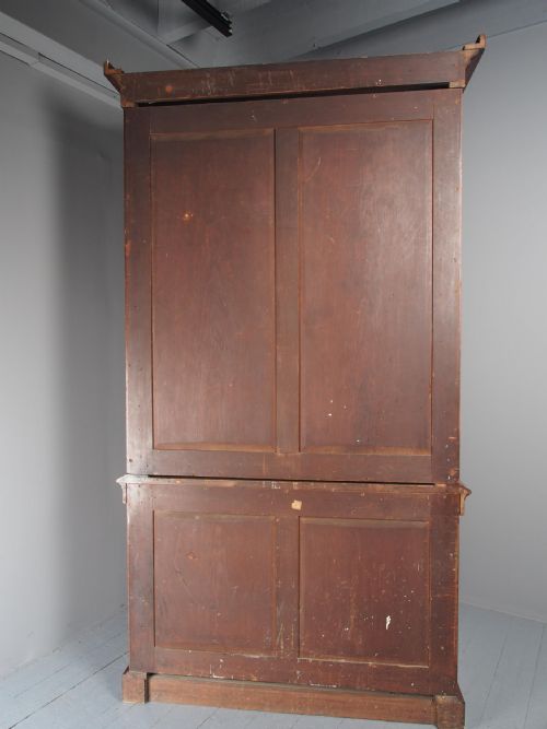 ANTIQUE GEORGE IV MAHOGANY 2 DOOR CABINET BOOKCASE - ADDITIONAL PHOTO 11