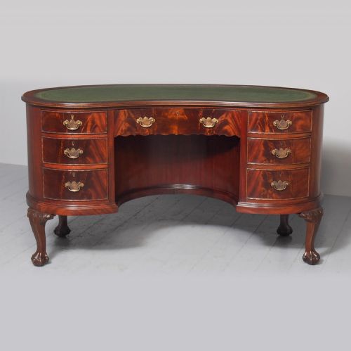 Georgian Style Kidney Shaped Desk by Justice & Sons
