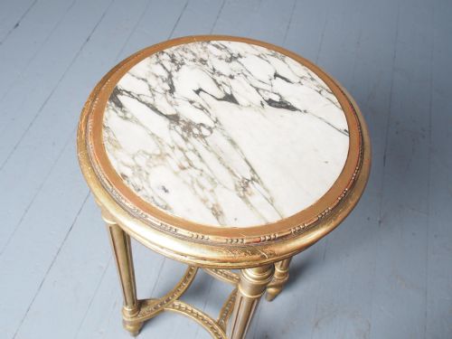 ANTIQUE LOUIS XV STYLE GILTWOOD OCCASIONAL TABLE - ADDITIONAL PHOTO 2