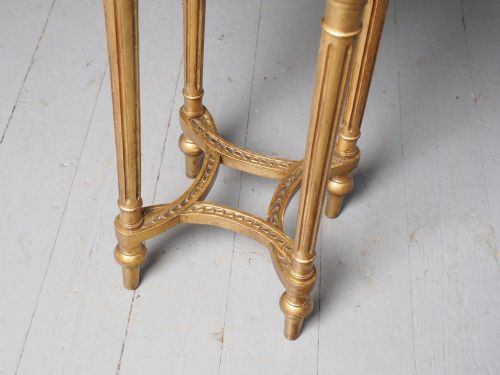 ANTIQUE LOUIS XV STYLE GILTWOOD OCCASIONAL TABLE - ADDITIONAL PHOTO 6