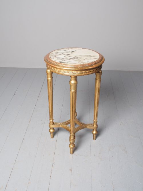 ANTIQUE LOUIS XV STYLE GILTWOOD OCCASIONAL TABLE - ADDITIONAL PHOTO 7