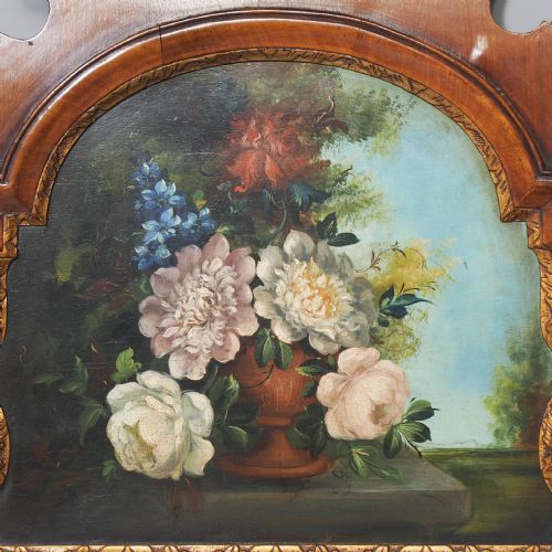 GILDED AND PAINTED WALNUT WALL MIRROR - ADDITIONAL PHOTO 2